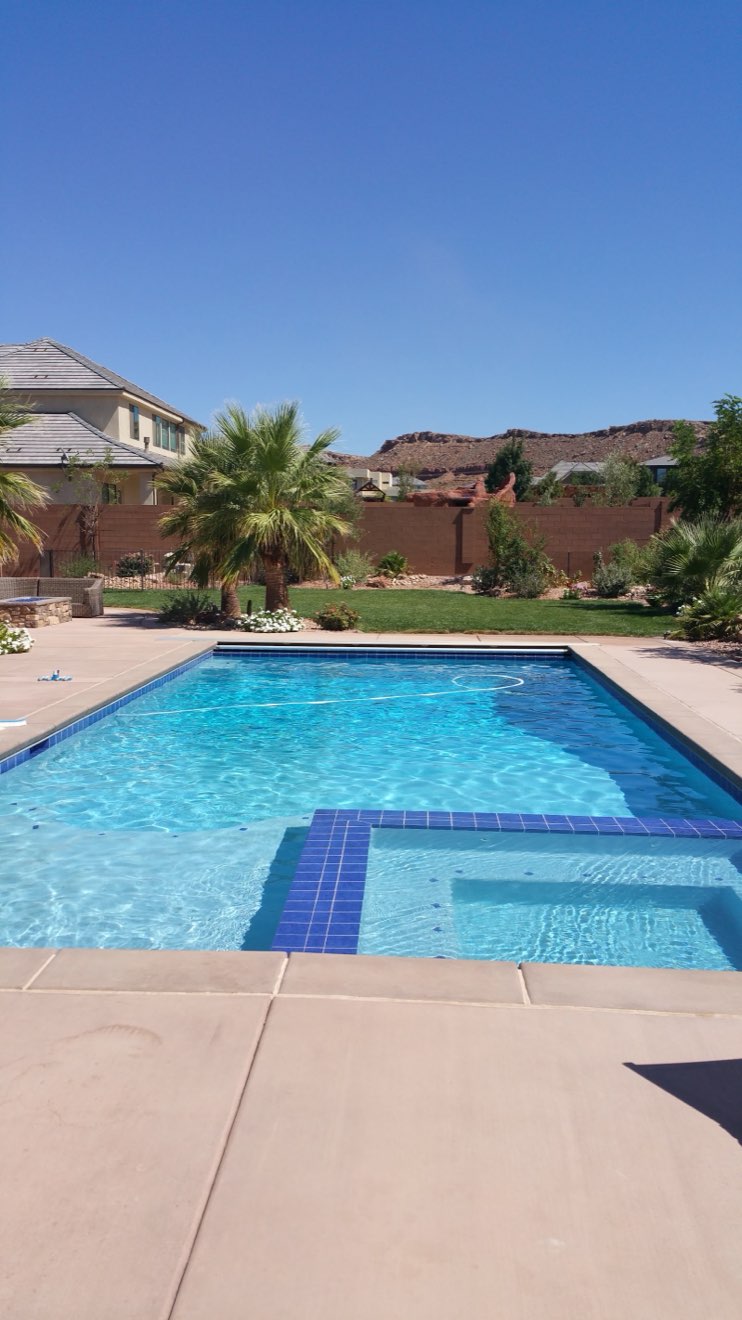 A St. George backyard pool maintained by First Chance